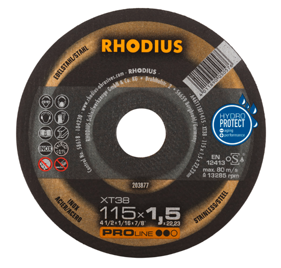 Imagen de DISCO CORTE METAL INOX 4.1/2X1/16RHODIUS 203877   