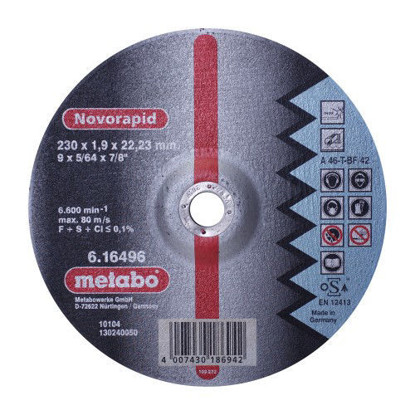 Imagen de METABO DISCO CORTE METAL #616496 (9X5/64X7/8)CONC 