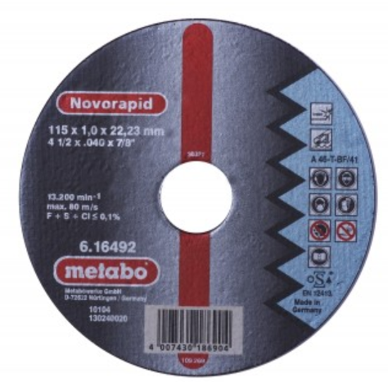 Picture of METABO 616258 DISCO CORTE INOX 4.1/2X1.0          