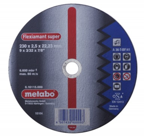 Imagen de METABO 16115 DISCO CORTE METAL LISO (9X3/32X7/8)  