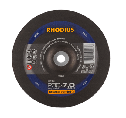Picture of DISCO ESMERIL METAL 9X1/4 (7MM) RHODIUS RS2 200274