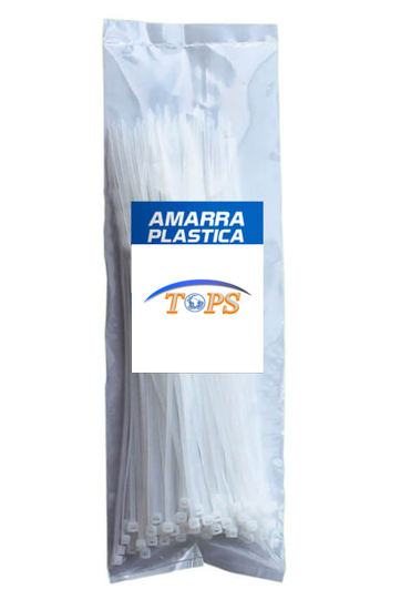 Picture of PAQ AMARRA PLASTICA #20  BLANCA (100UND)          